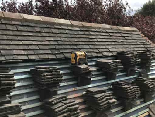This is a photo of roof repairs in Leicester. This work was carried out by Leicester Roofing Services