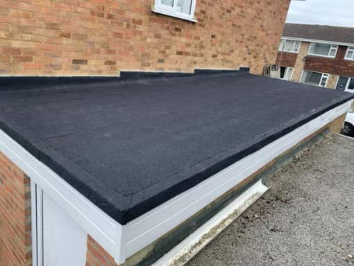 This is a photo of a flat roof installation. This work was carried out by Leicester Roofing Services