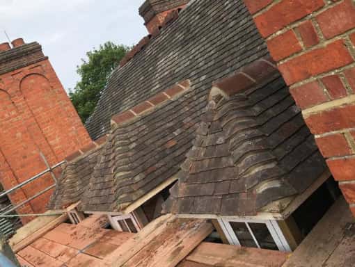 This is a photo of a recent roof repair in Leicester. This work was carried out by Leicester Roofing Services