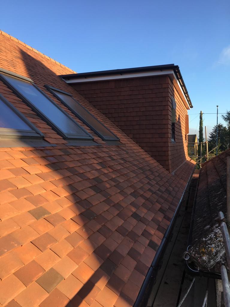 This is a photo of a new replacement roof installed in Leicester. this was done by Leicester Roofing Services