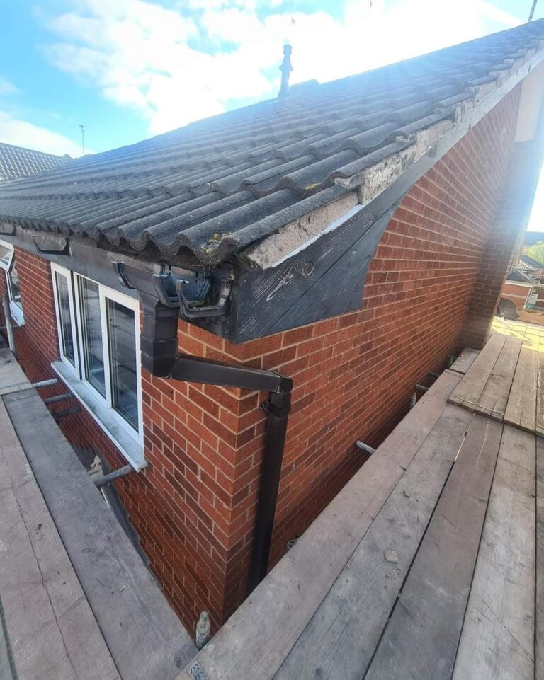 This was taken before the new fascias, soffits and guttering were installed in Leicester